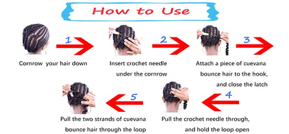 Extensions Dreadlocks Synthétiques 24” Double Extrémité, 10 Brins .