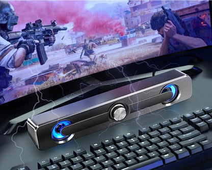 Barre de son Bluetooth USB Salange – Haut-parleur stéréo filaire 3,5mm pour PC, projecteur, téléphone