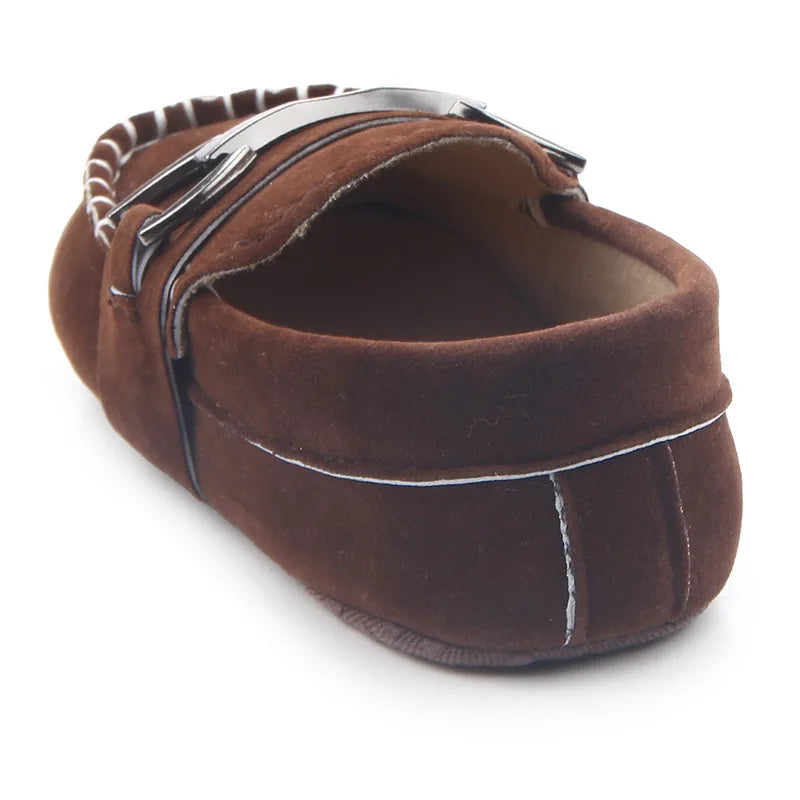 Chaussures bébé premiers pas – Antidérapantes, cuir givré, mocassins, semelle caoutchouc