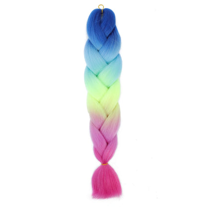 Extension cheveux tresses jumbo crochet, 24", synthétique ombré