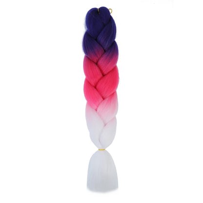 Extension cheveux tresses jumbo crochet, 24", synthétique ombré