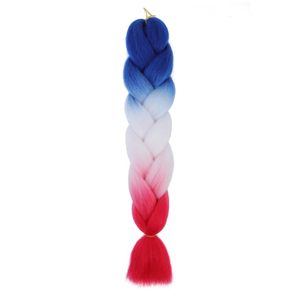 Extension cheveux tresses jumbo crochet, 24", synthétique ombré