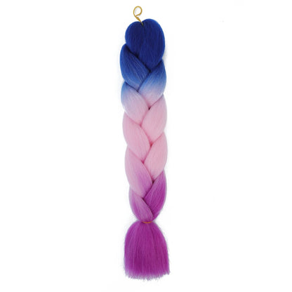 Extension cheveux tresses jumbo crochet, 24", synthétique ombré