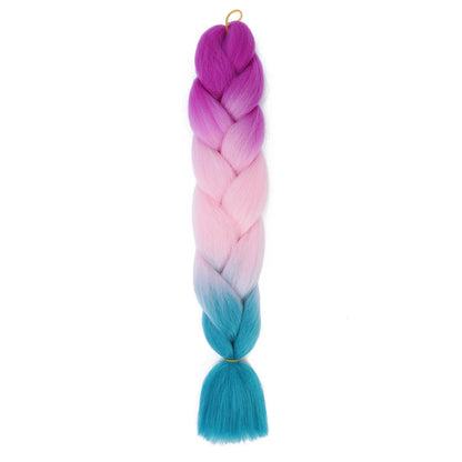 Extension cheveux tresses jumbo crochet, 24", synthétique ombré