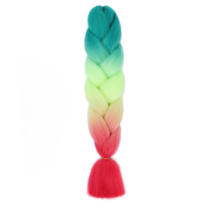 Extension cheveux tresses jumbo crochet, 24", synthétique ombré