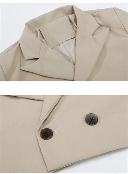 Ensemble fille ado 3 pièces : blazer, pantalon, ceinture, tenue formelle décontractée .