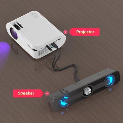 Barre de son Bluetooth USB Salange – Haut-parleur stéréo filaire 3,5mm pour PC, projecteur, téléphone