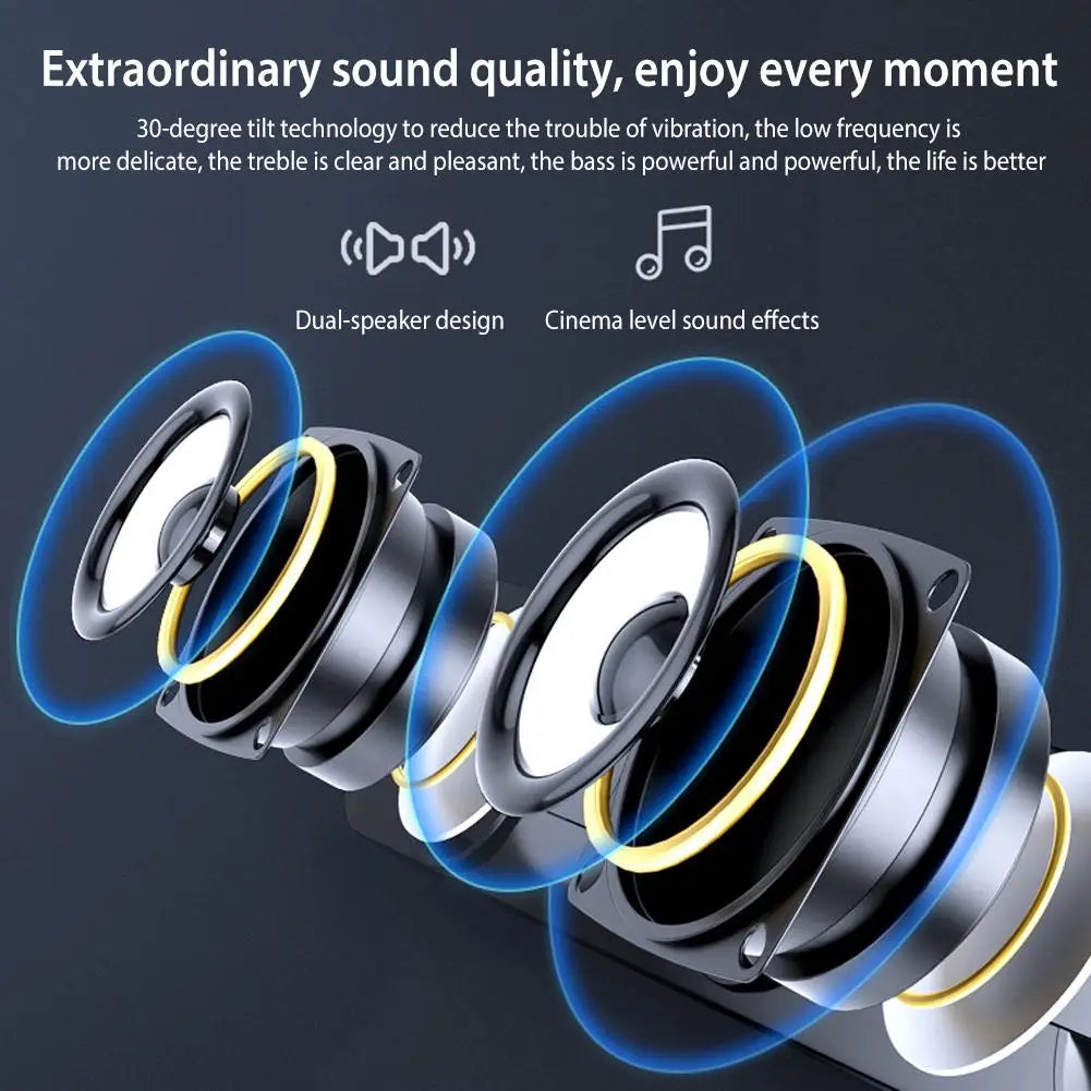 Barre de son Bluetooth USB Salange – Haut-parleur stéréo filaire 3,5mm pour PC, projecteur, téléphone