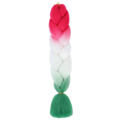 Extension cheveux tresses jumbo crochet, 24", synthétique ombré