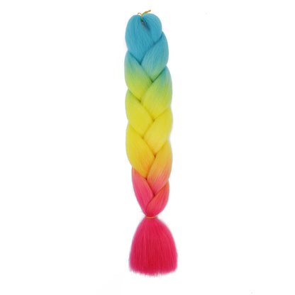 Extension cheveux tresses jumbo crochet, 24", synthétique ombré