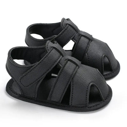 Chaussures premiers pas bébé en cuir – 0‑18 mois, été, garçon/fille