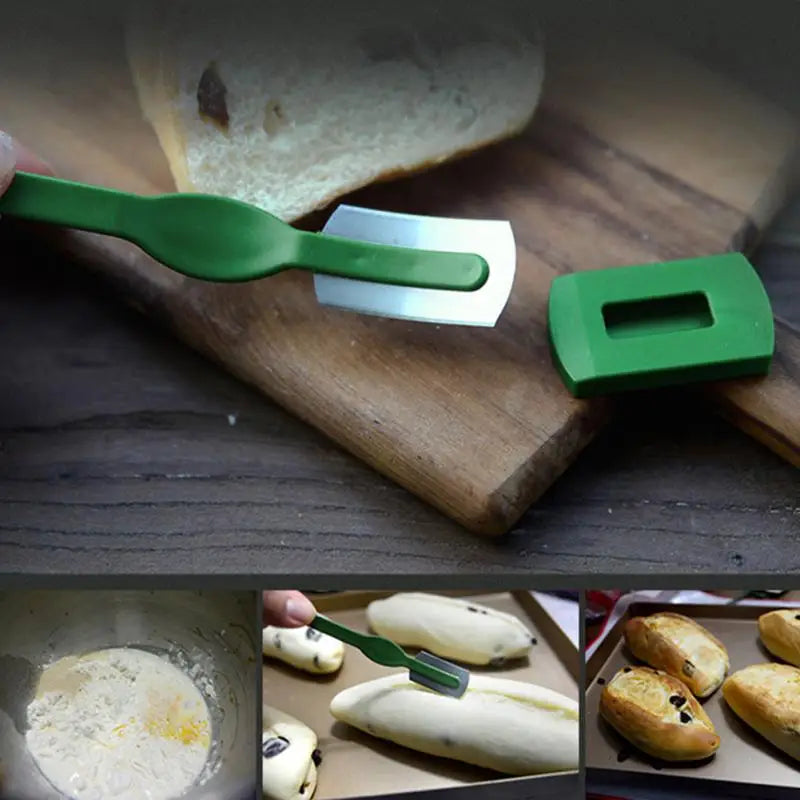 Couteau à Pain à Lame Incurvée – Antirouille, Facile à Nettoyer, avec Gaine .