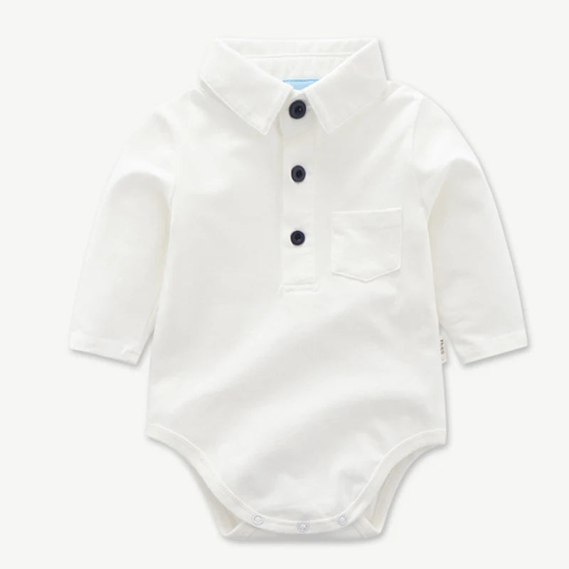 Tenue bébé garçon 3 pièces – Barboteuse coton, manches longues, chapeau et bavoir assortis, 3-24 mois