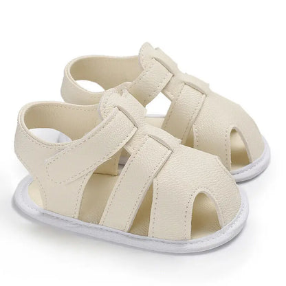 Chaussures premiers pas bébé en cuir – 0‑18 mois, été, garçon/fille