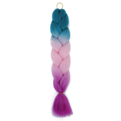 Extension cheveux tresses jumbo crochet, 24", synthétique ombré