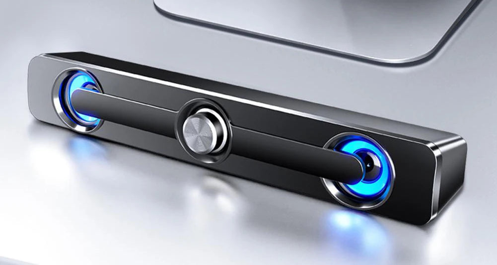 Barre de son Bluetooth USB Salange – Haut-parleur stéréo filaire 3,5mm pour PC, projecteur, téléphone