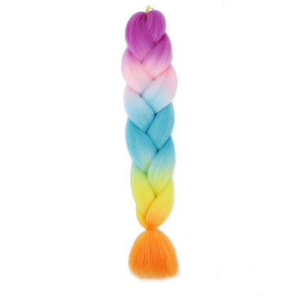 Extension cheveux tresses jumbo crochet, 24", synthétique ombré