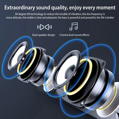 Barre de son Bluetooth USB Salange – Haut-parleur stéréo filaire 3,5mm pour PC, projecteur, téléphone