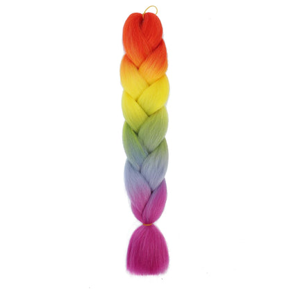 Extension cheveux tresses jumbo crochet, 24", synthétique ombré