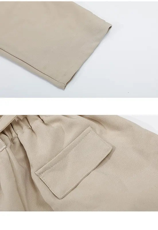 Ensemble fille ado 3 pièces : blazer, pantalon, ceinture, tenue formelle décontractée .