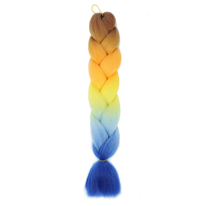 Extension cheveux tresses jumbo crochet, 24", synthétique ombré