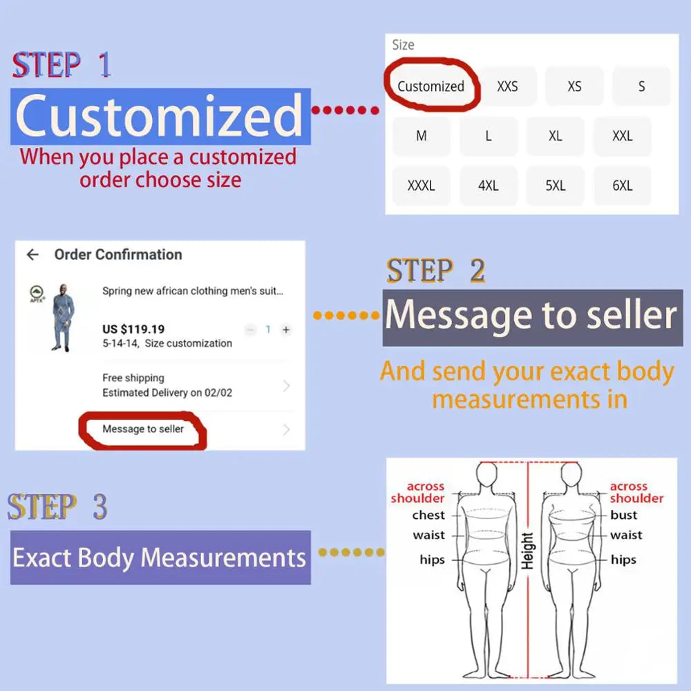 APTX Ensemble africain homme 3 pièces – Chemise et pantalon jacquard, tenue traditionnelle mariage et fête