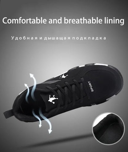 Baskets running homme cuir & maille, confort, extérieur, jogging .