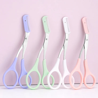 Ciseaux à sourcils inox avec peigne, outils d'épilation beauté .