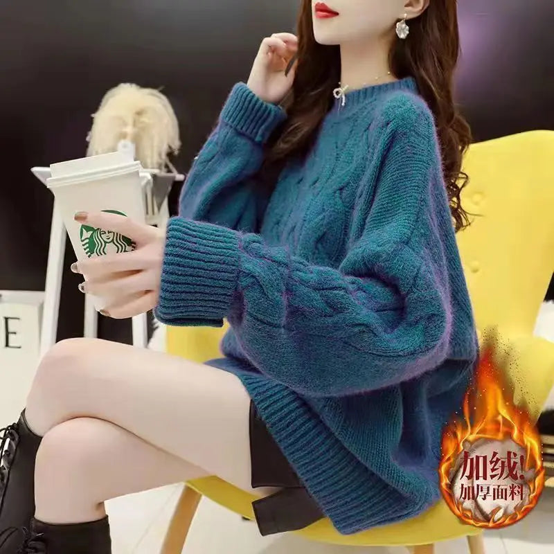 Pull femme maille torsadée élégant et chic