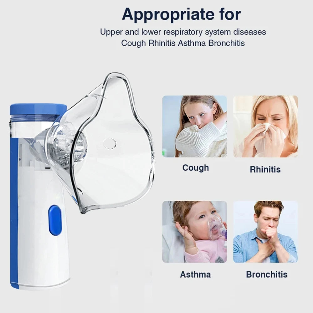 Nébuliseur médical silencieux portable à mailles, mini inhalateur enfant .
