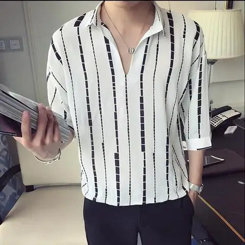 Chemises homme manches longues col roulé tricotées – Hauts décontractés streetwear mode automne hiver