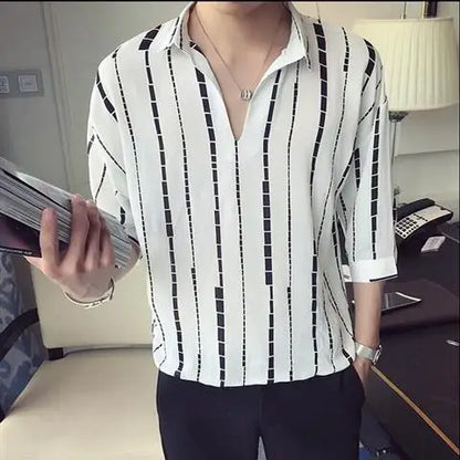 Chemises homme manches longues col roulé tricotées – Hauts décontractés streetwear mode automne hiver