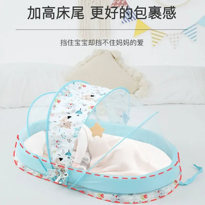 Lit bébé pliable avec moustiquaire – Nid de couchage 0-24 mois .
