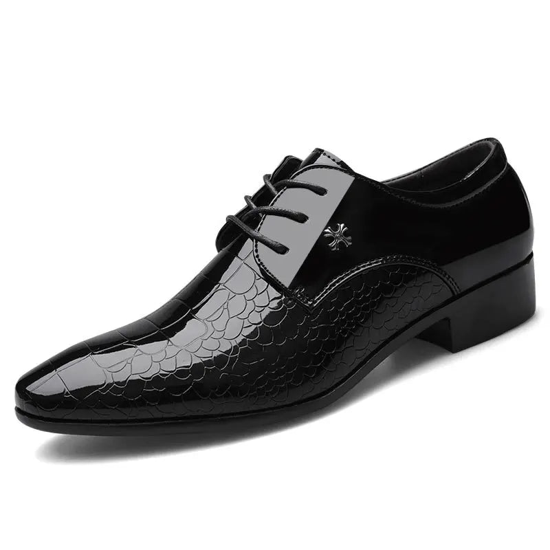 Chaussures habillées en cuir pour hommes, noires, élégantes, grandes tailles 38-49 .