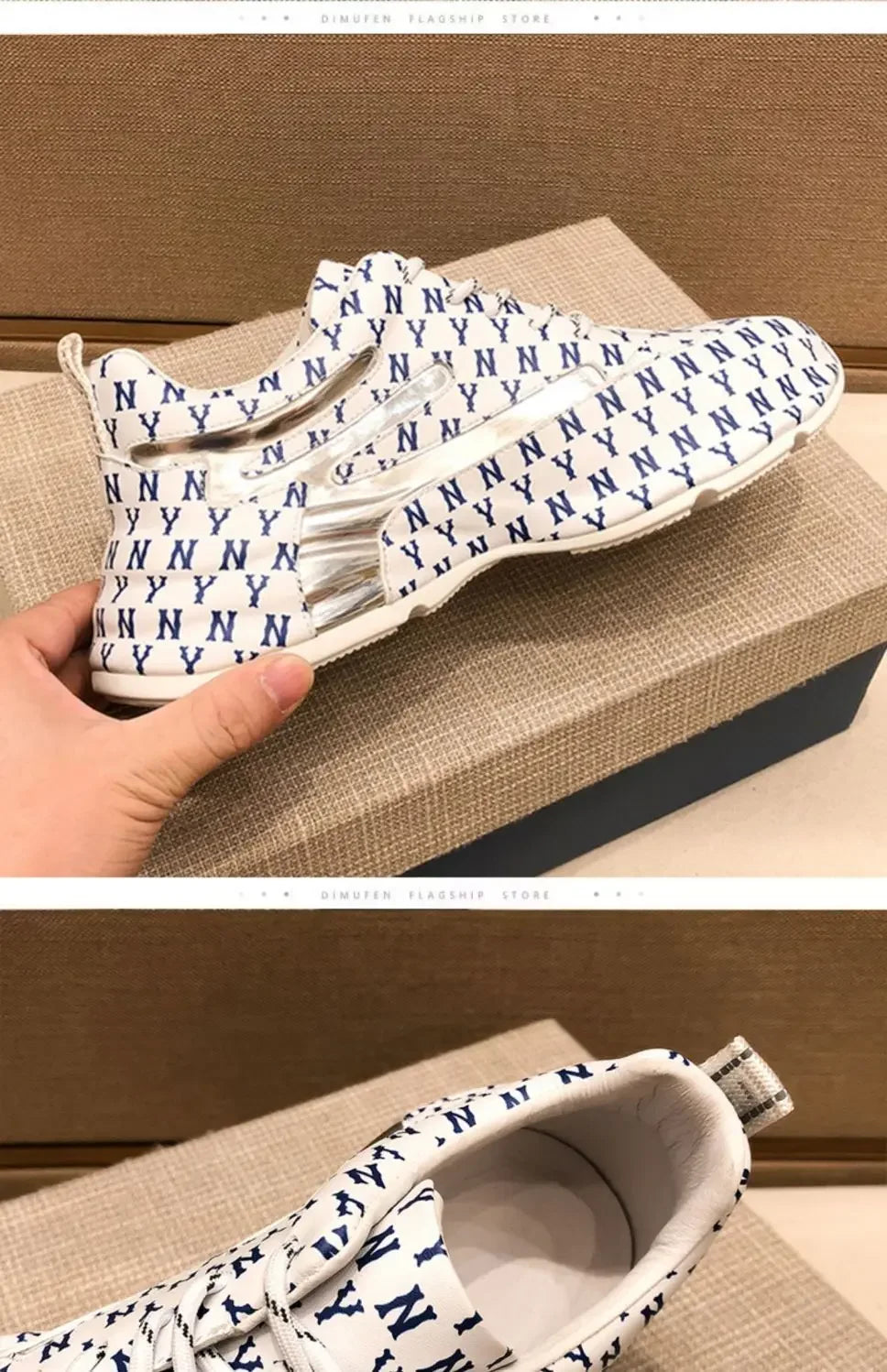 Baskets sport homme respirantes, semelle épaisse, coupe basse.