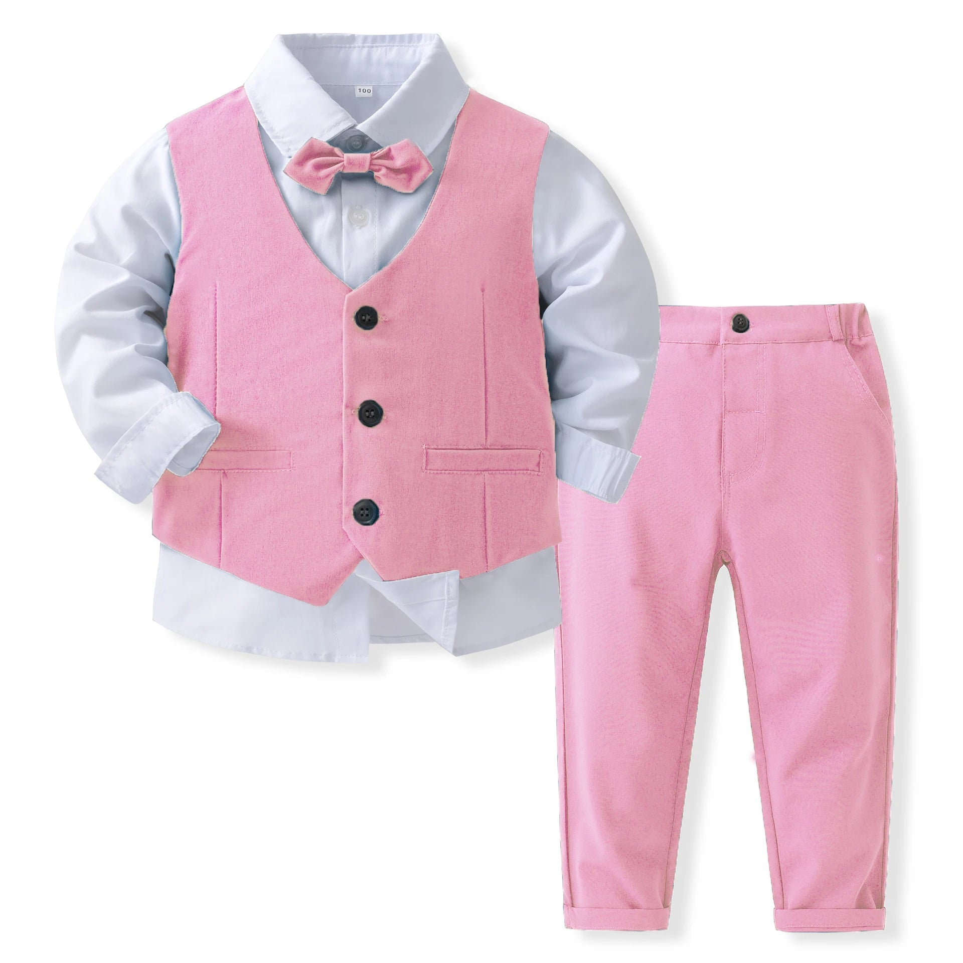 Costume garçon enfant – Gilet coton, printemps-automne, tenue anniversaire, formelle