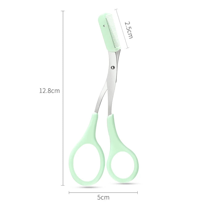 Ciseaux à sourcils inox avec peigne, outils d'épilation beauté .