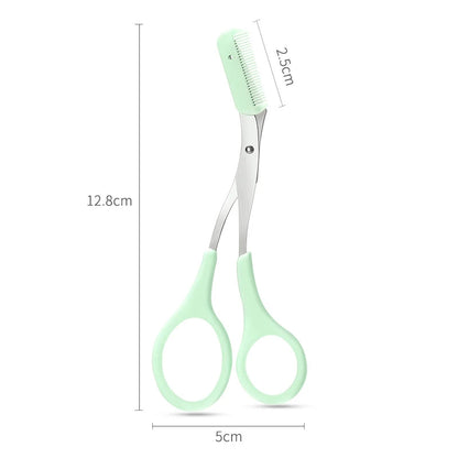 Ciseaux à sourcils inox avec peigne, outils d'épilation beauté .