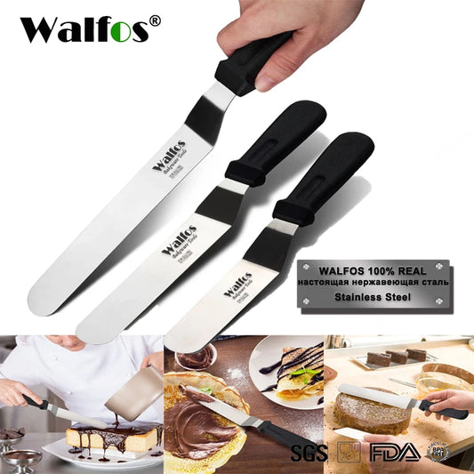 WALFOS – couteau à crème pour gâteau au beurre, spatule pour gâteau, glaçage plus lisse, épandeur de glaçage, Fondant, pâtisserie, décoration de gâteaux