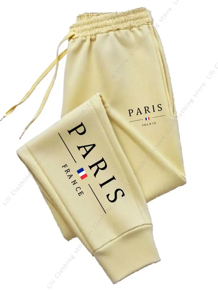 Pantalon survêtement femme – Nouvelle collection 2025 Paris, automne-hiver, polaire, style décontracté et sport