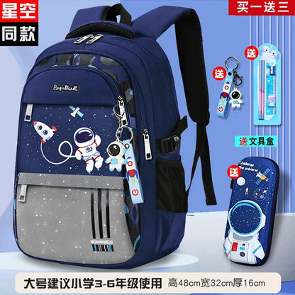 Sac à Dos d'École Étanche pour Enfant Garçon, Cartable Primaire .
