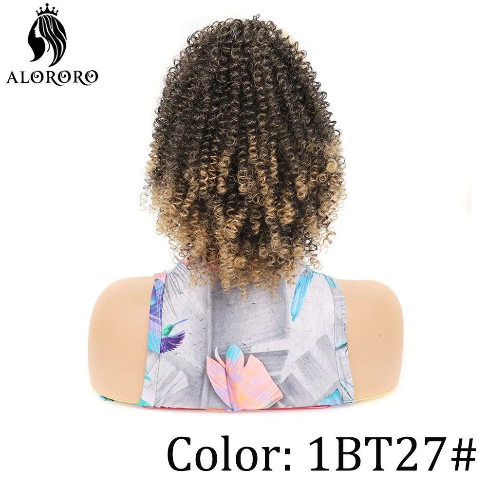 Queue de cheval bouffante afro bouclée synthétique à clip .