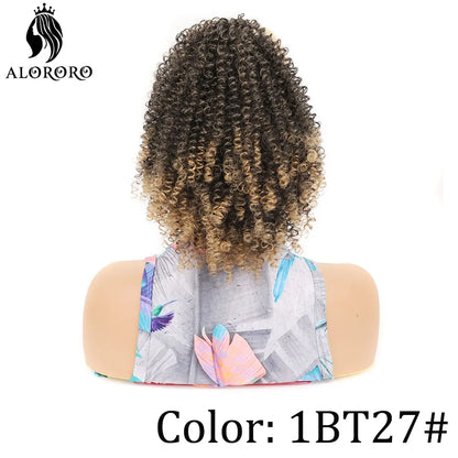 Queue de cheval bouffante afro bouclée synthétique à clip .