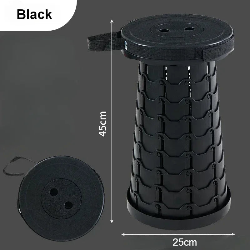 Chaise télescopique pliable plastique, hauteur réglable portable pêche plage camping