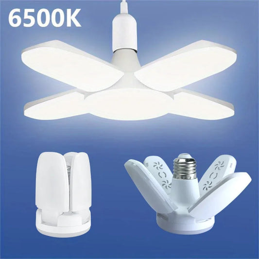 Ampoule LED pliable E27 28W, 40 LEDs, lumière blanche 6500K, pour plafonnier/garage .