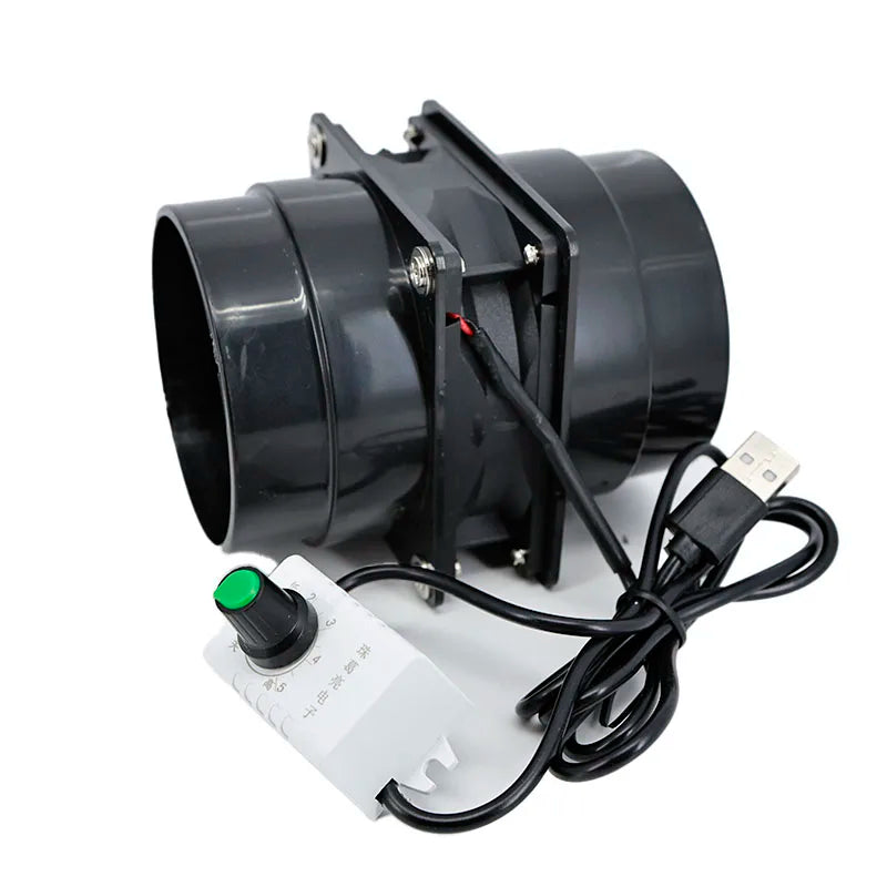 Ventilateur Extracteur Fumée 2 Types DC 5V USB, Vitesse réglable, Conduit 1-2 Voies, Tuyau 1m/3m