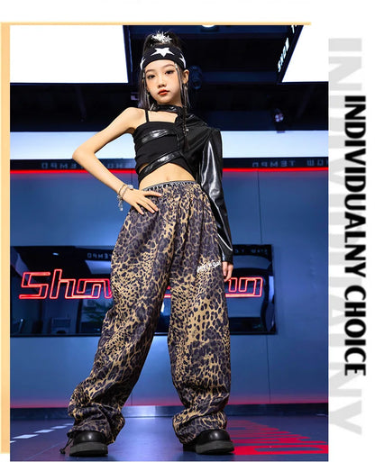 Vêtements Hip Hop Fille, T-shirt Court et Pantalon Cargo .