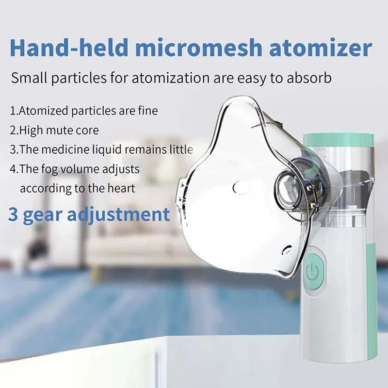 Nébuliseur médical silencieux portable à mailles, mini inhalateur enfant .