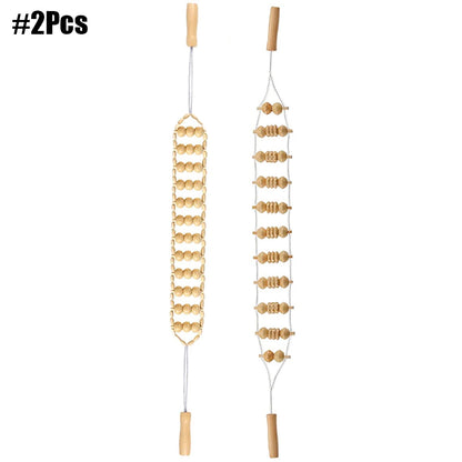 Rouleau de Massage Bois – Soulagement Musculaire, Sculpture du Corps .