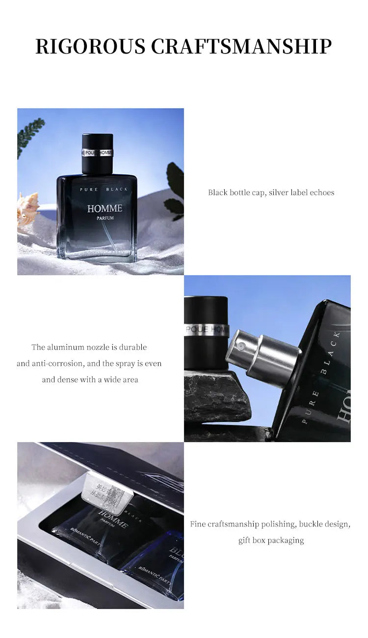 Glamour parfum homme, coffret Cologne longue durée, phéromones, spray original .